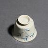 1 Pc Chinese Antique Ceramic Tea Cup Handmade Bamboo Leaf Pattern Tea Bowl Porcelain Teacup Household Teaware Master Cup 40ml