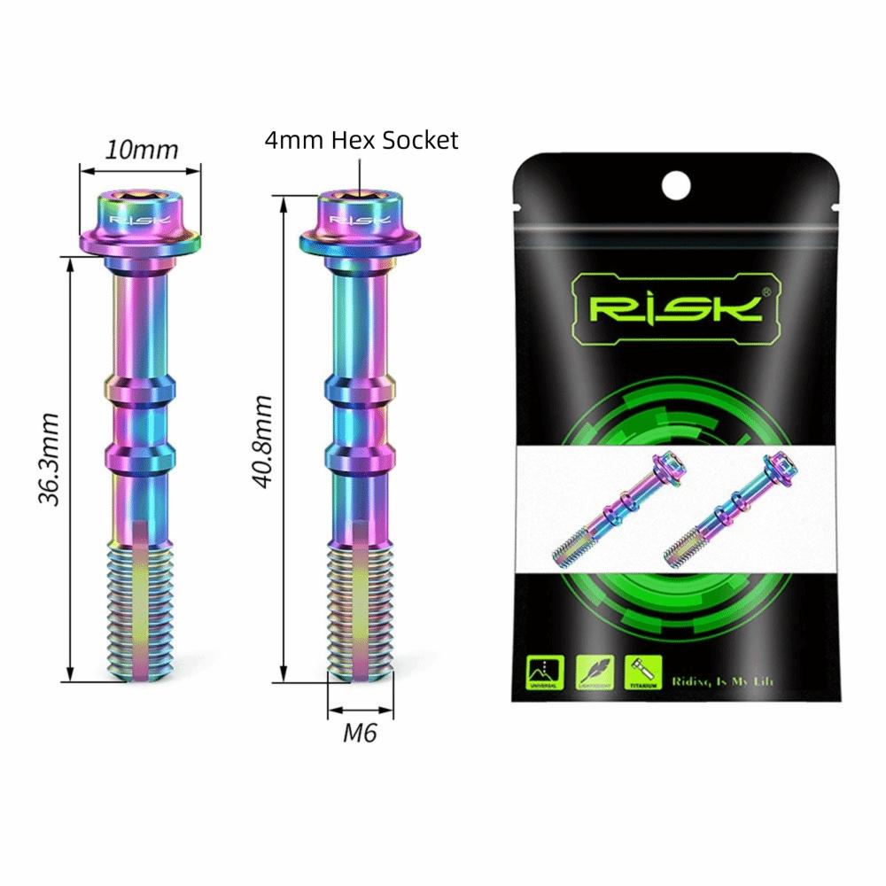 1 Set Titanium Alloy Bicycle Oil Disc Screws Multicolor Gold Disc Brake Screws Road Bike