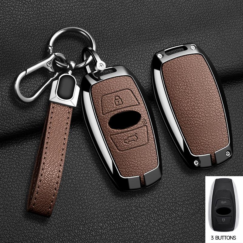 Zinc Alloy Car Key Case Cover Keychain For Subaru BRZ XV SV Forester Legacy Outback Crosstrek Impreza WRX Ascent Key Accessories