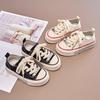 Girls Canvas Shoes Low-top Board Shoes 2025 Spring and Autumn New Casual Children's Shoes Girls Single Shoes Medium and Older Children Breathable