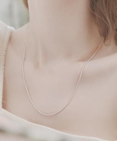 Bonbeau Gemma Twist Silver Chain Necklace Gemma Twist Chain Silver 925 Daily Necklace