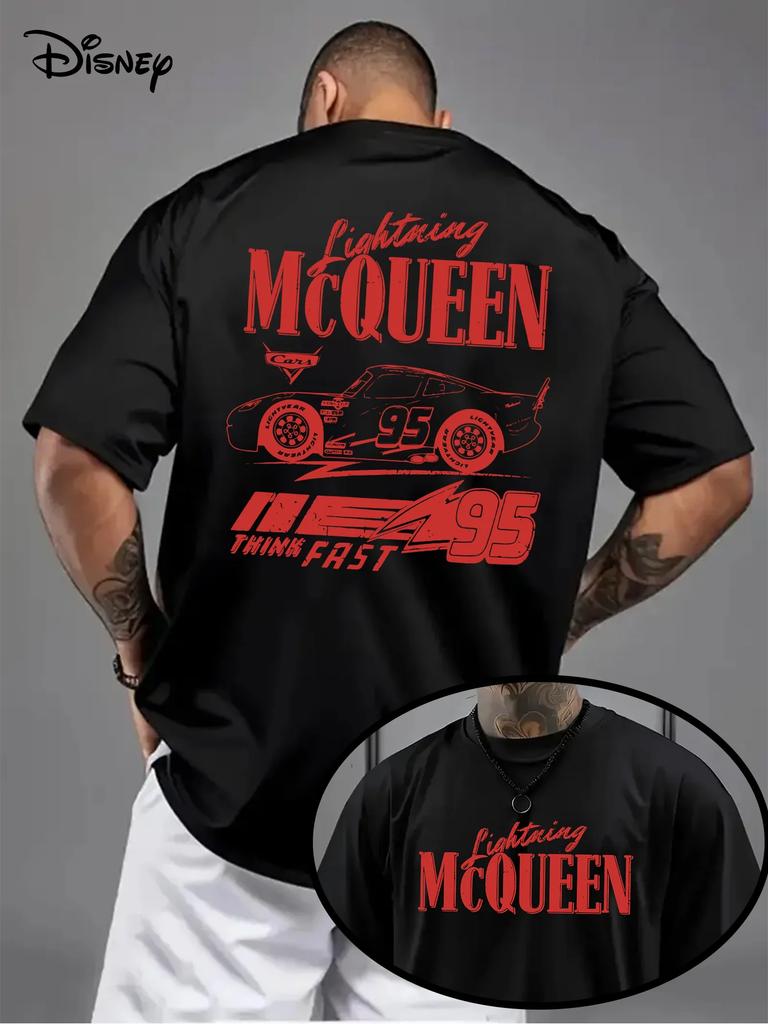 T-shirt Grafica Double-Sided Uomo Donna Auto Manica Corta Hudson Hornet & Saetta McQueen Top Casual Estivi Coppia