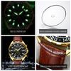 OPK 8163 Quartz Watch for Man 46mm Big Dial Leather Strap Tachymeter Auto Date Chronograph Men's Watches Waterproof Sports Watch