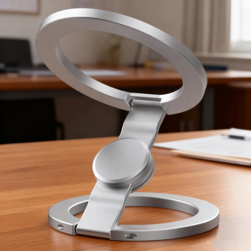 

Desktop Double-sided Magnetic Phone Holder for Cellphones Magnet Stand Car Portable Metal Support for iPhone Rotatable decompres