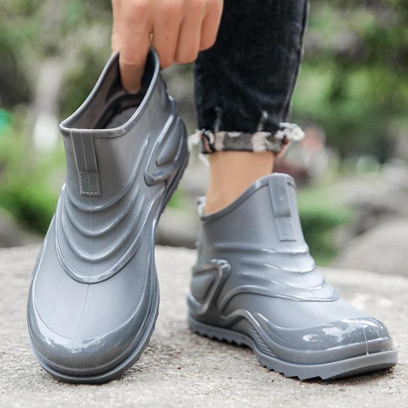 

Rain Shoes Protectors Cover Men Boots Work Safety Rain Boots Fishing Galoshes Botas Para Lluvia PARZIVAL Boots Waterproof Shoes 46 помаранчевий