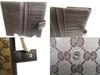 Portefeuille à rabat GUCCI authentique en toile enduite GG beige et cuir marron foncé #a997 Rénové