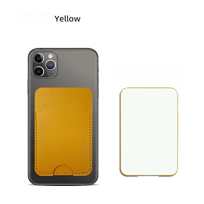 PU Leather Phone Wallet Case, Self-Adhesive Card Holder for Credit ID Cards, Fashion Sticker Back Cover Hot Sale