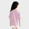 Girls' Cotton Long-Sleeve Lace Detail Faux-Layered T-Shirt