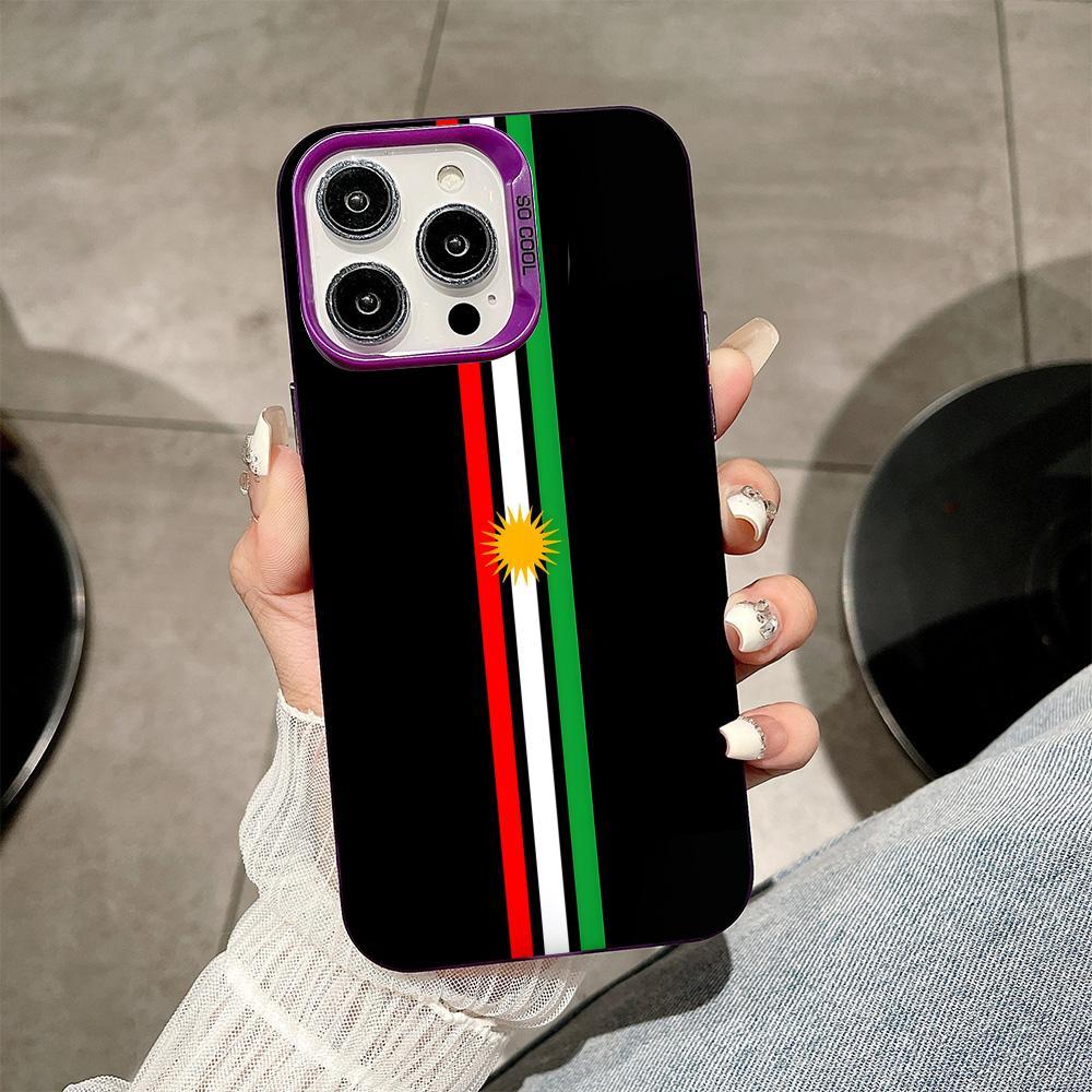 Kurdistan Flag Purple Translucent Mobile Phone Case for iPhone 17 16 15 14 13 12 11 X XR XS Air Pro Max Plus Colorful Cover