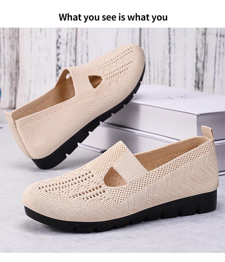 Women's Spring Breathable Slip-On Casual Shoes - Comfortable Soft Sole, Plus Size Available