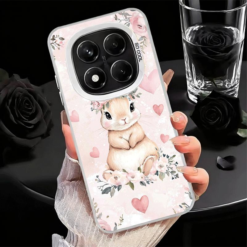 

Cute Cartoon Bunny Rabbit Shockproof Phone Case for Xiaomi Redmi Note 15 14 13 12 Pro Plus 11 11S 11T 5G Cover Anti Fall Fundas Redmi Note 10 Pro 4G