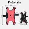 Universal Bike Phone Holder 360° Bicycle Phone Holder for 4.8-6.8 Inch Motorcycle Mobile Cellphone Handlebar Clip Stand Shockproof GPS Mount Bracket