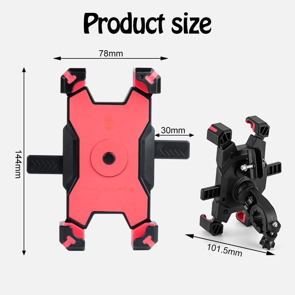 Universal Bike Phone Holder 360° Bicycle Phone Holder for 4.8-6.8 Inch Motorcycle Mobile Cellphone Handlebar Clip Stand Shockproof GPS Mount Bracket