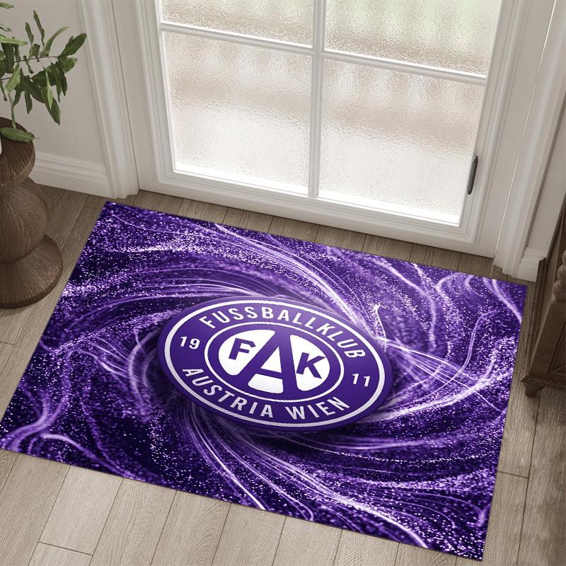 Austria Wien FC Design Crystal Velvet Carpet Cozy Non?Slip Printed Rug For Bedroom Living Room Entrance