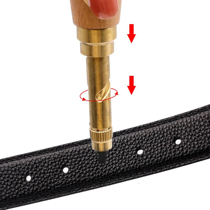 Interchangeable Multi-Head Automatic Leather Belt Hole Punch