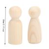 20pcs Male And Female Wooden Peg Dolls 55mm Size Wooden Craft People  For DIY Painting