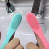 2 Pcs Facial Pore Silicone Cleaning Brush Face Nasal Double-side Massage Brushes Soft Nose Head Wash Brush Beauty Skin Care Clean Tool