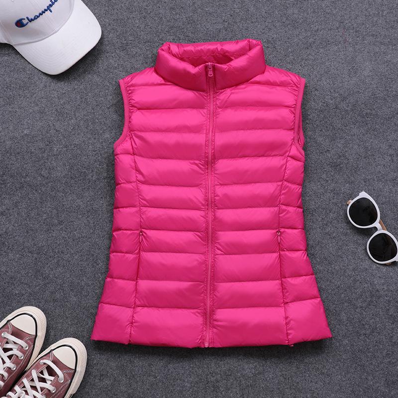 2025 Women's Lightweight Slim Fit Fashion Down Vest - Thin White Duck Down Jacket