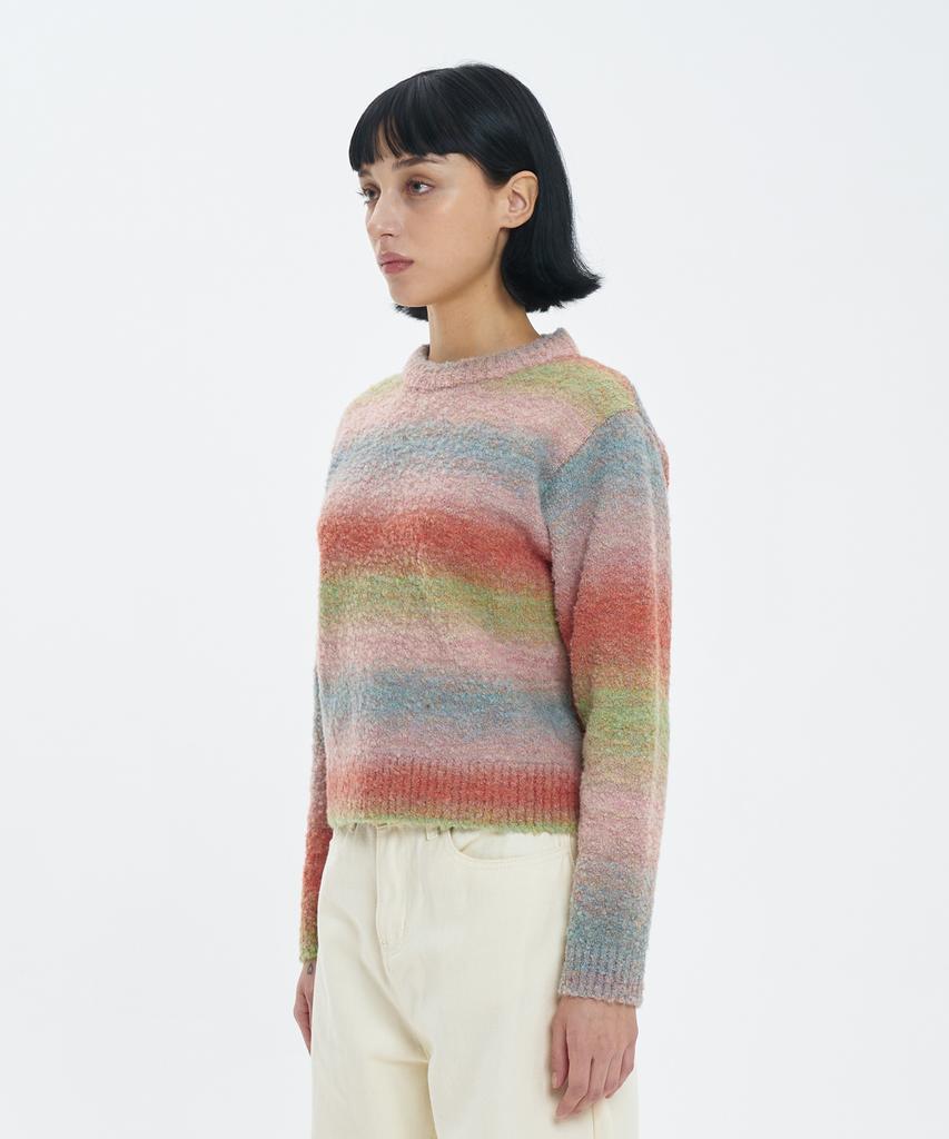 BLOND9 Wool Gradient Mix Knit_Brown