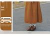 Elegant High-Waisted A-Line Pumpkin Skirt for Women, 2026 Spring/Autumn Collection, Mid-Length Fluffy Umbrella Design