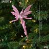 Glitter Accent Plastic Hanging Pendant Plastic Holiday Tree Decoration  Christmas Tree Decor