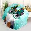 1pc Christmas CatAutomatic Folding Umbrella, Portable Collapsible Design, Casual Outdoor Accessory, for All Seasons021