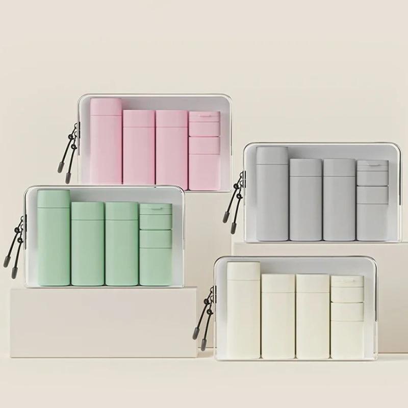 5Pcs Multi-Color Hydrating Makeup Dispenser Bottles, Portable Refillable Squeezable Empty Bottles for Lotions & Shampoos