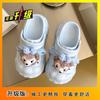 Thick-soled heightening cool slippers, non-slip bag head slippers, sweet and cute cartoon hole shoes for women's outer wear 2025 summer new models