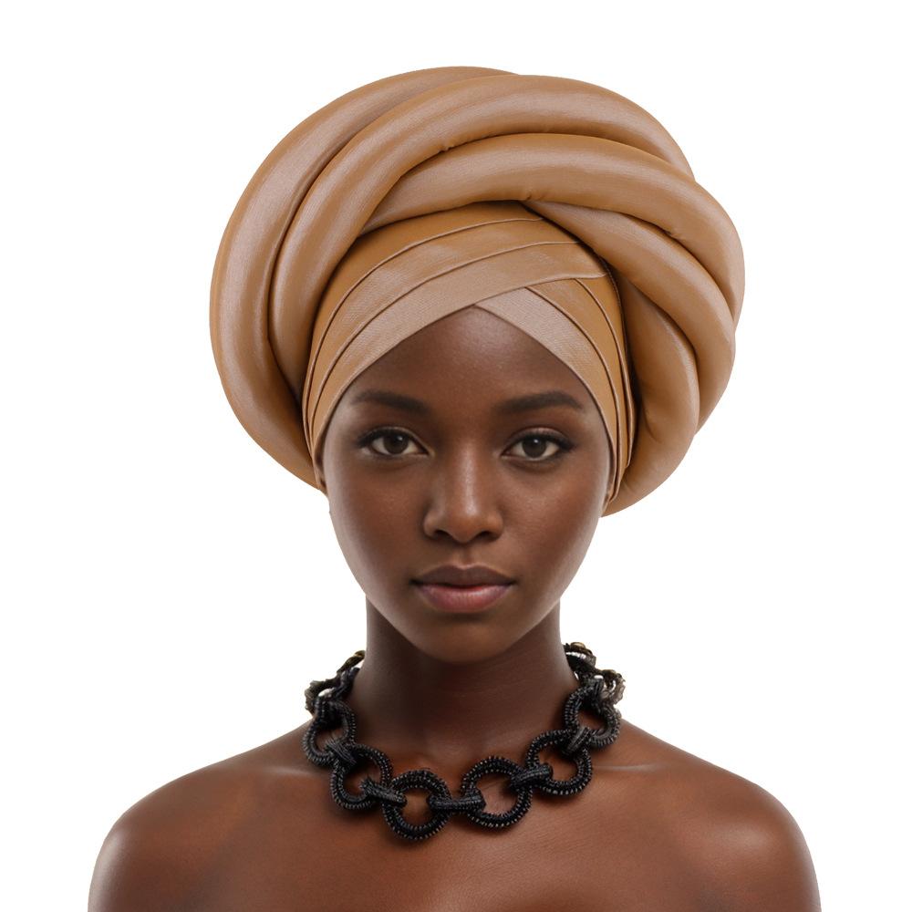 Twisted Braid Turban Cap for Women Lady Head Wraps Raw Silk  Headtie Hat Party Headwear Turbante