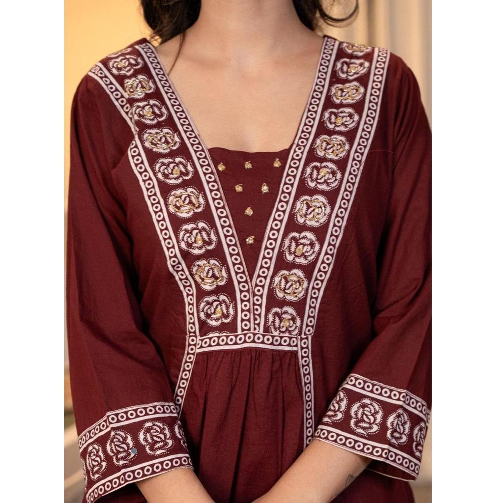 Indian Women Cotton Designer Kurta Pant Dupatta Set Bollywood Top Tunic Kurti Salwar Suit