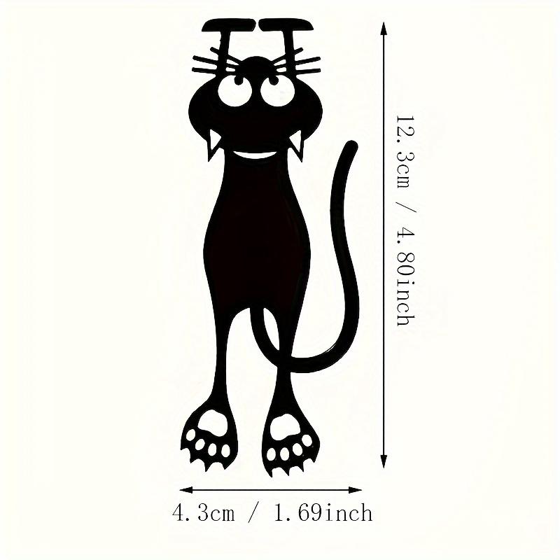 3pcs Acrylic Hollowed-out Bookmarks Creative Hollowed-out Black Kitten Hanging Bookmarks Perfect Gifts for Reading Lovers