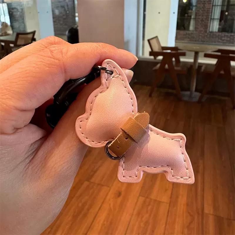 French Bulldog Puppy Handmade Car Keychain Cute Creative Bulldog Pendant Couple Gift Premium Bag Accessory