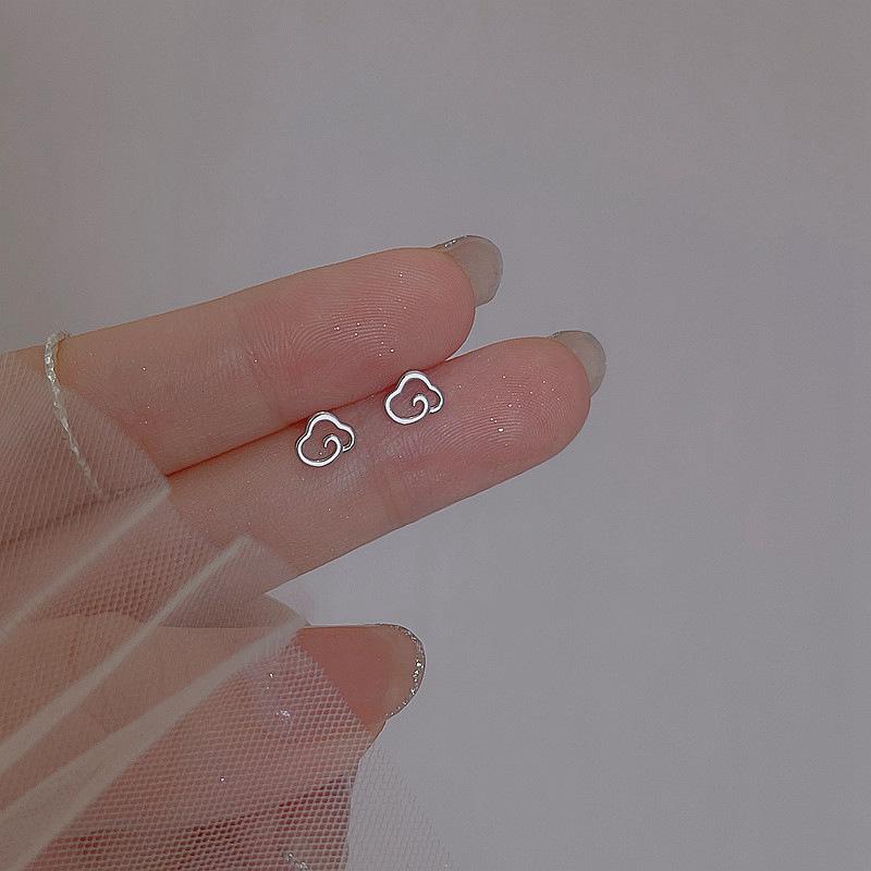 925 Silver Needles Silver Color Mini Star Heart Butterfly Stud Earrings for Women Hypoallergenic Daily Wear Ear Girls Pierc Gift