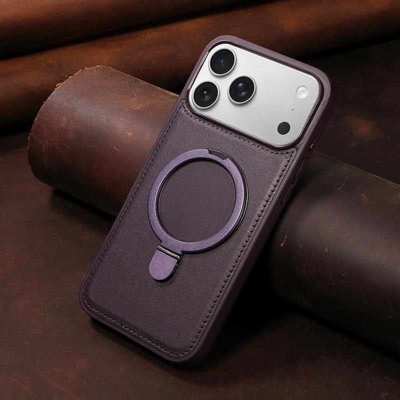 The new simple solid color mobile phone protective case is used for the back cover magnetic mobile phone case of the mobile phone wireless holder.