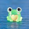Set of 6 Charming Animal Sculptures Luminous Frog Mini Figurine Ornament for Kids and Cartoon Lovers Home Decorations