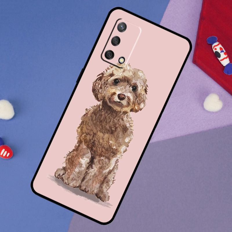Süße Cockapoo Hund Hülle Für Oppo A17 A60 A40 A80 A16 A76 A96 A98 A58 A78 A18 A38 A57 A74 A54 A94 A15 A5 A6 Pro