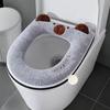1Pcs Thickened Zipper Cartoon Toilet Mat New Cute Toilet Cover Plus Velvet Toilet Seat Cover To Protect Pregnant Women Confin