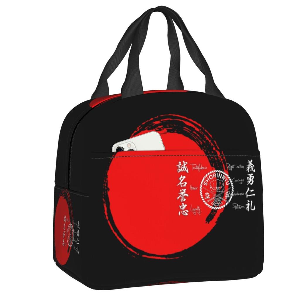 Custom Shotokan Karate Insulated Lunch Bags for School Office Portable Cooler Thermal Lunch Box Women Children