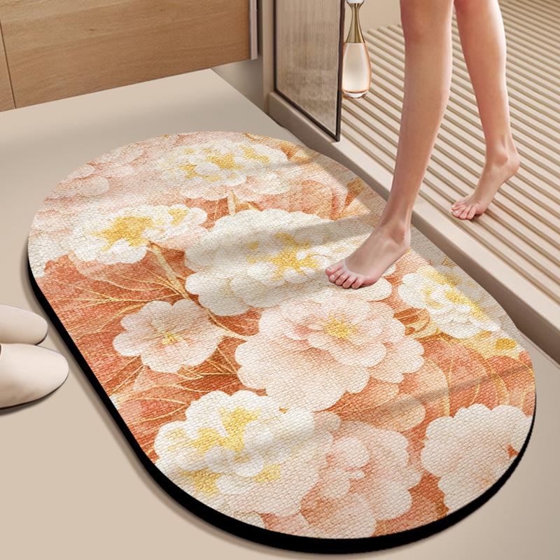 Anti-skid Mats for High-grade Sense Bathroom Bibulous Fast-drying Diatom Mud Mats for Bathroom