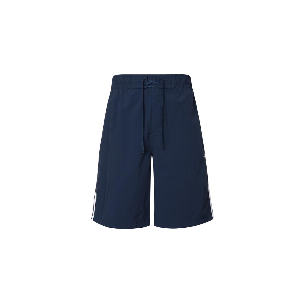 Adidas Originals Drawstring Waist Striped Letter Logo Printed Shorts Men Shorts Deep-Indigo HK7389
