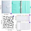 Creative A6 Loose-leaf Notebook with Zipper Bag - Macaron Floral Cash Budget Planner