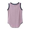 Tank Top Round Neck Sleeveless Border Shirt Casual Grayish Purple L [Champion] Women's CW-X326