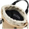 Kashkash Linen and Crocodile Embossed 2-Way Bucket Bag, 01-00-78090, Women's, Black