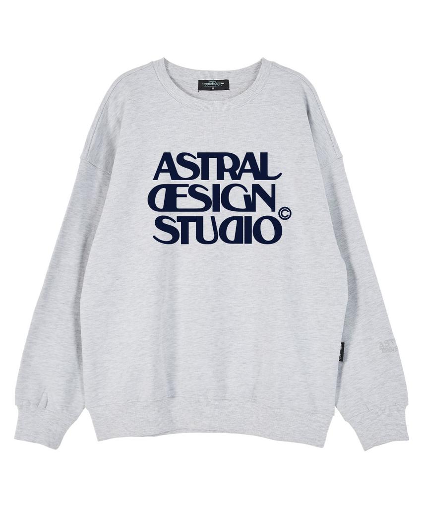 ASTRAL PROJECTION Astral Design Studio Oversized Drop Shoulder Sweatshirt_White Melange