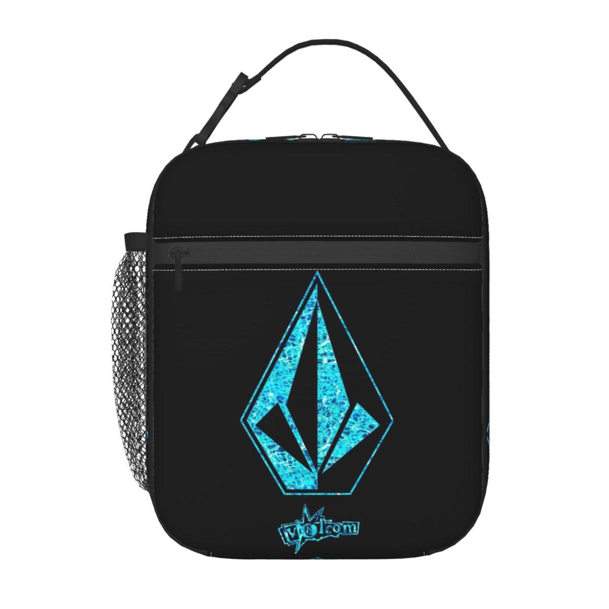 Volcoms Logo Geïsoleerde Lunchtas voor Dames Kinderen Draagbare Voedseldozen Thermische Lunchbox Tote One Size