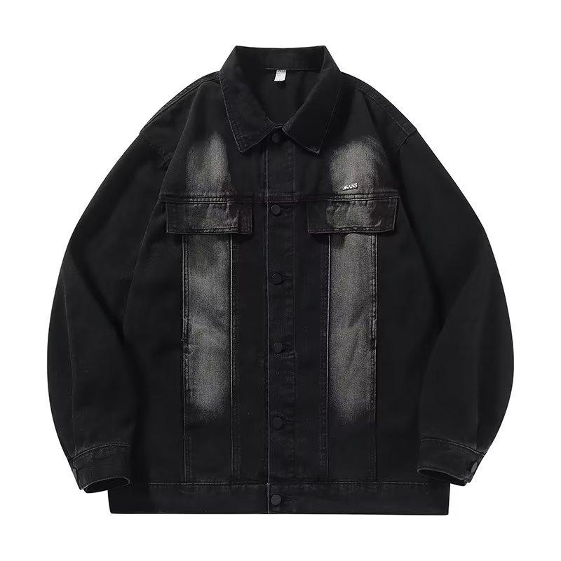 Autumn and Winter Retro Old Denim Jacket Men and Women Loose Hong Kong Style Hip Hop Versatile Denim Jacket