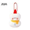 Indoor Outdoor Festival Decor Christmas Plush Keychain, Cute Stuffed Santa Wreath Gingerbread Ornaments, Soft Festive Pendants Holiday Bag Charm