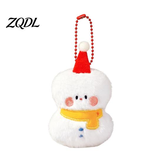 Indoor Outdoor Festival Decor Christmas Plush Keychain, Cute Stuffed Santa Wreath Gingerbread Ornaments, Soft Festive Pendants Holiday Bag Charm