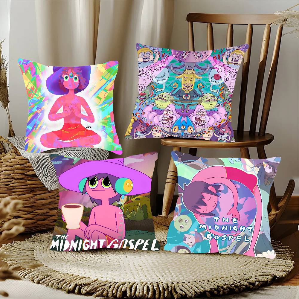 Anime T-The Midnight Gospel Pillow Case Square Pillow Bedroom Sofa Leisure Comfort Cushion Car Living Room Home Decoration
