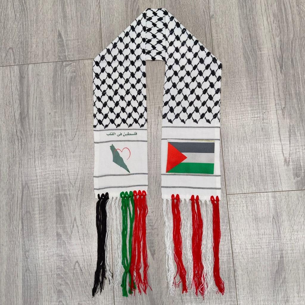 Flag Palestine Gaza Printing Polyester Scarf Outdoor Use Fan Football Souvenir